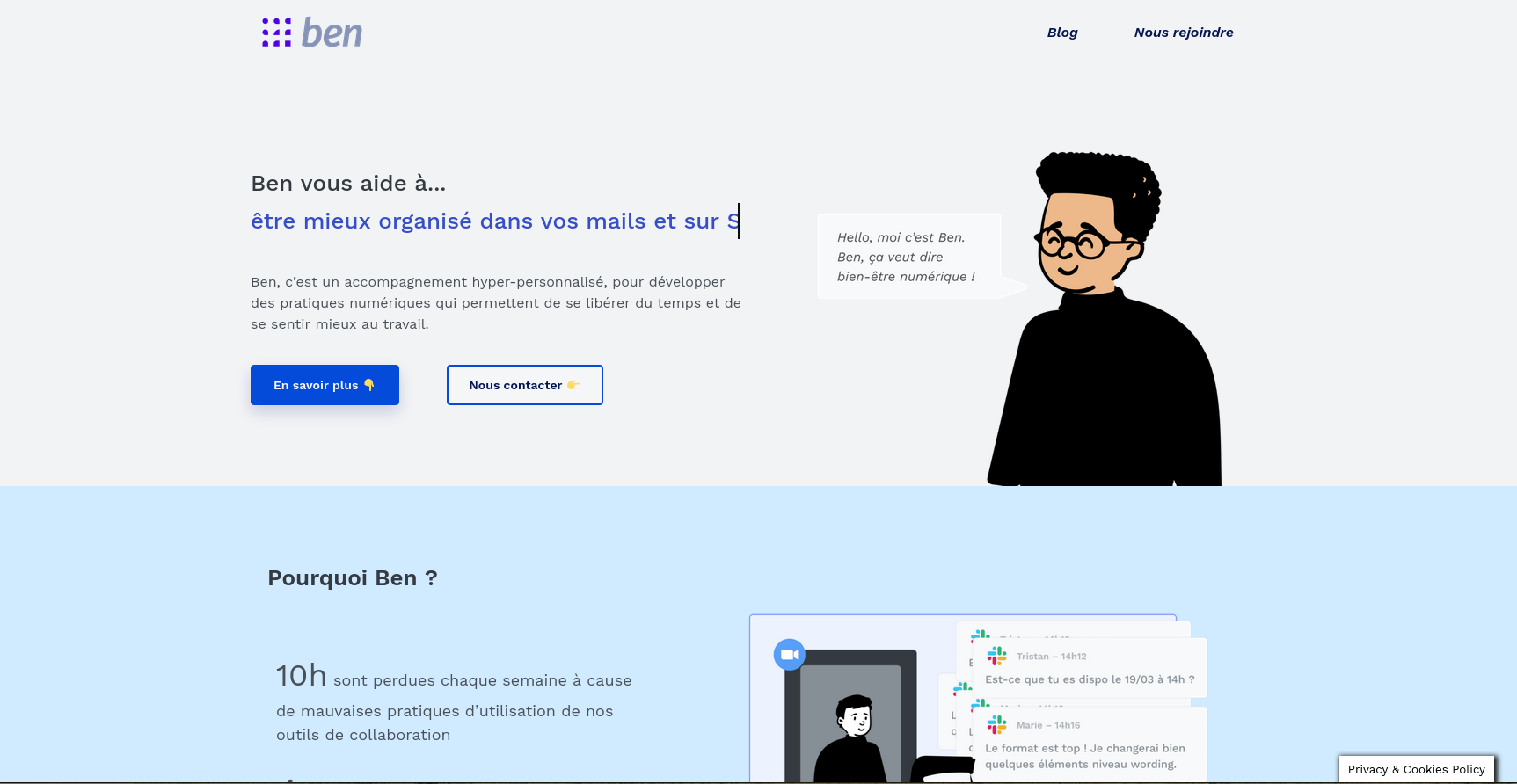 BEN startup website